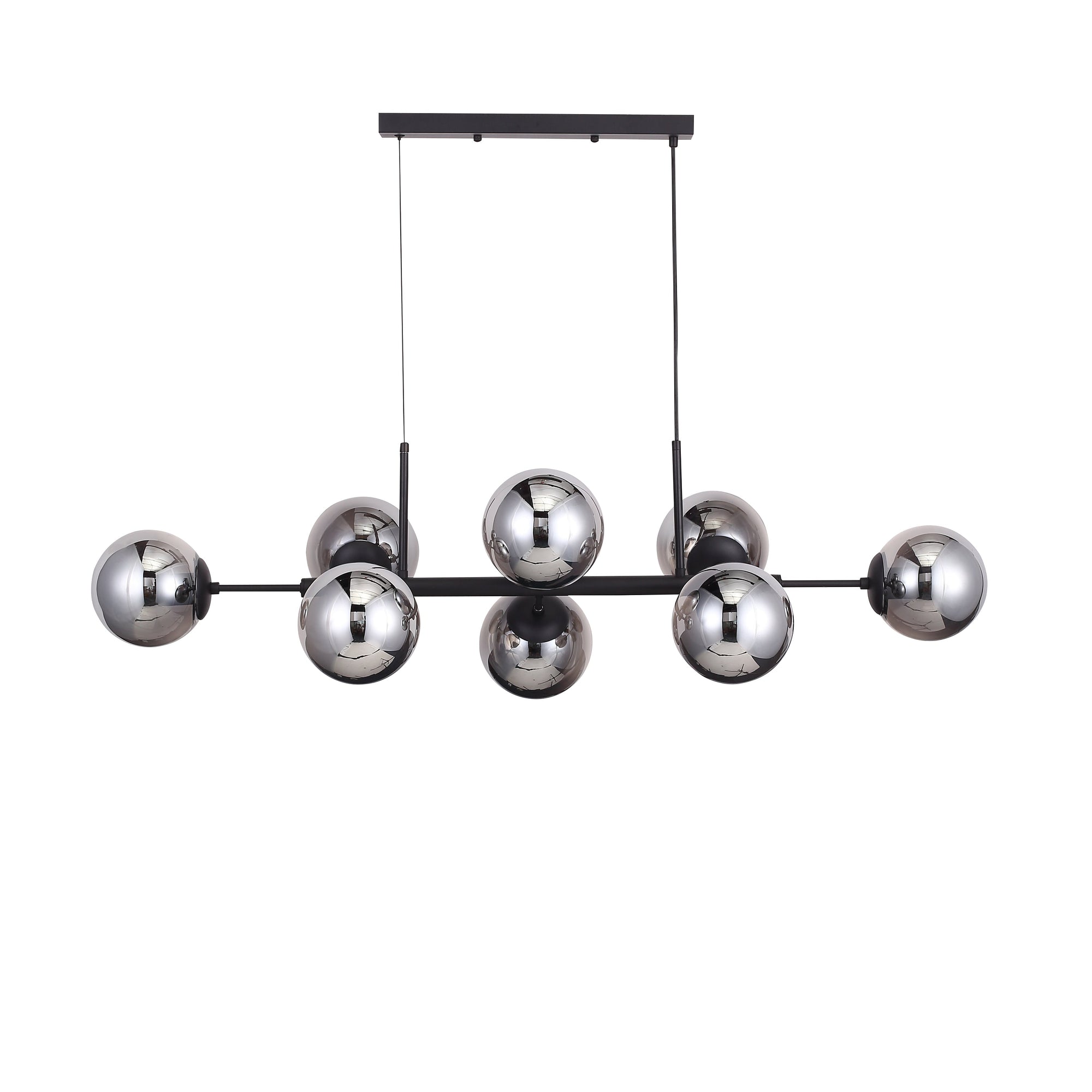 Lugano Langbordslampe Svart/Smoke