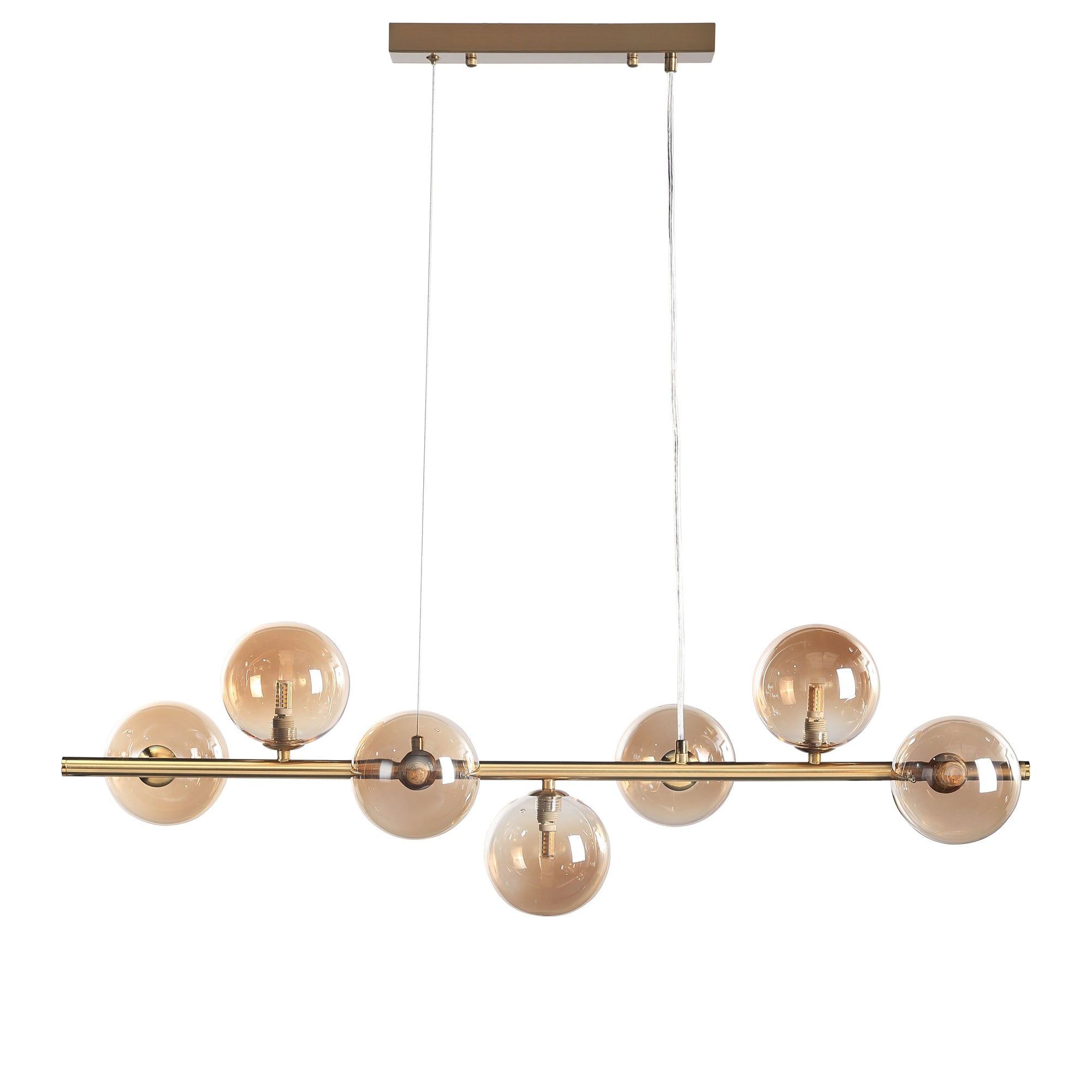 Bubbles Langbordslampe 90cm Amber