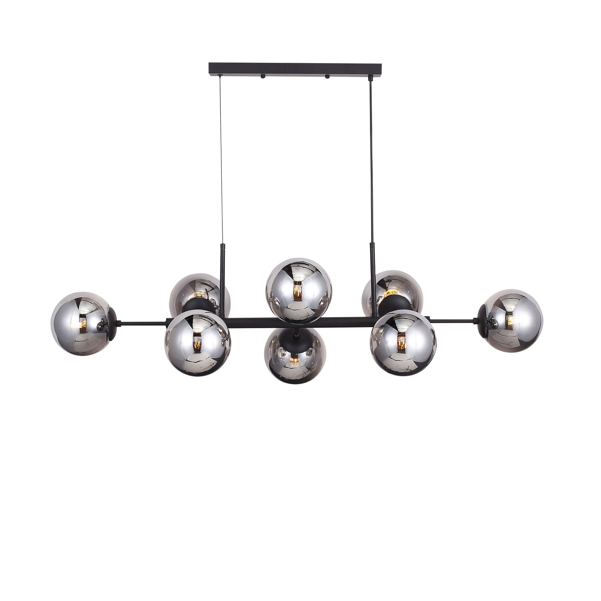Lugano Langbordslampe Svart/Smoke