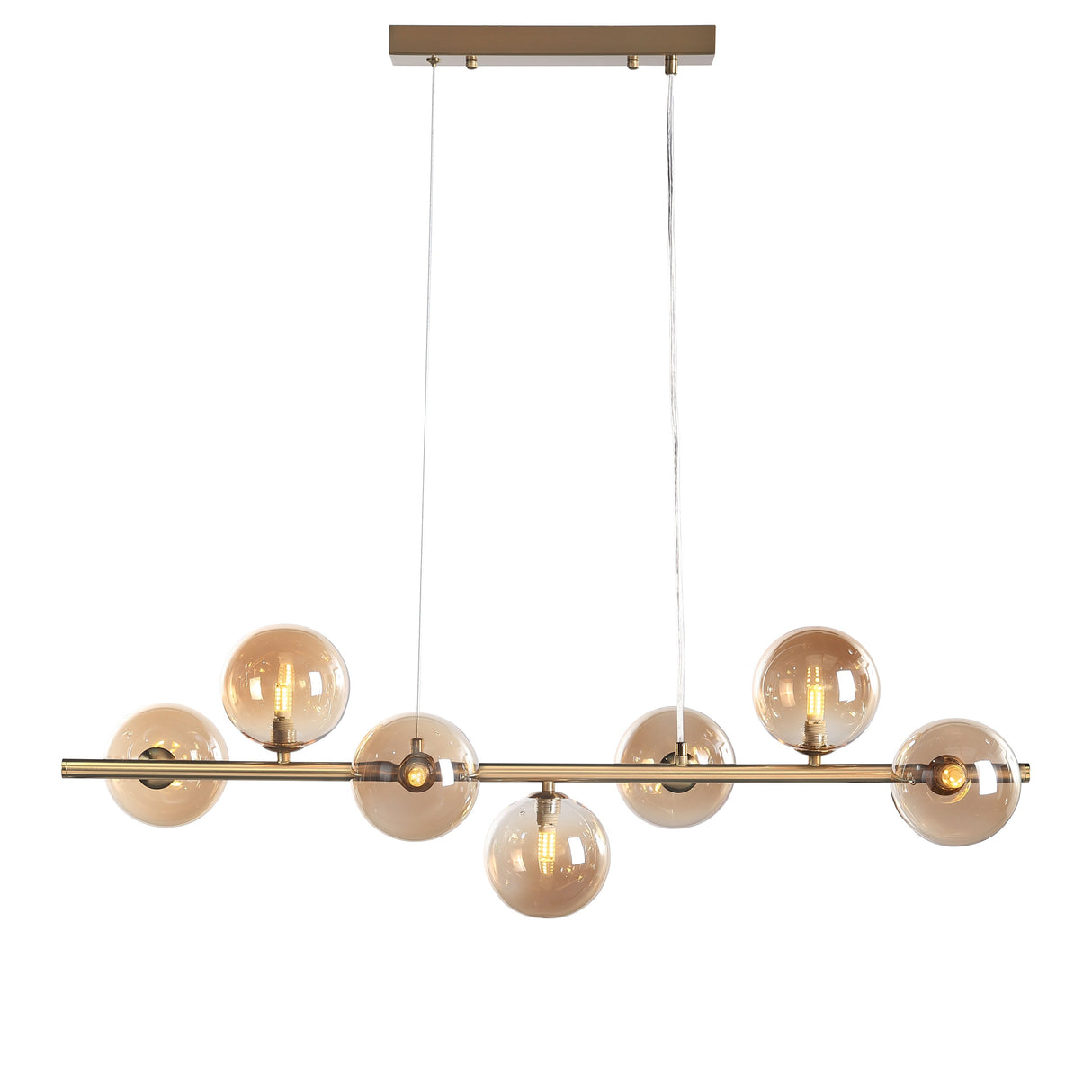 Bubbles Langbordslampe 90cm Amber