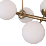 Lugano Langbordslampe Messing/Opal