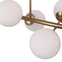 Lugano Langbordslampe Messing/Opal