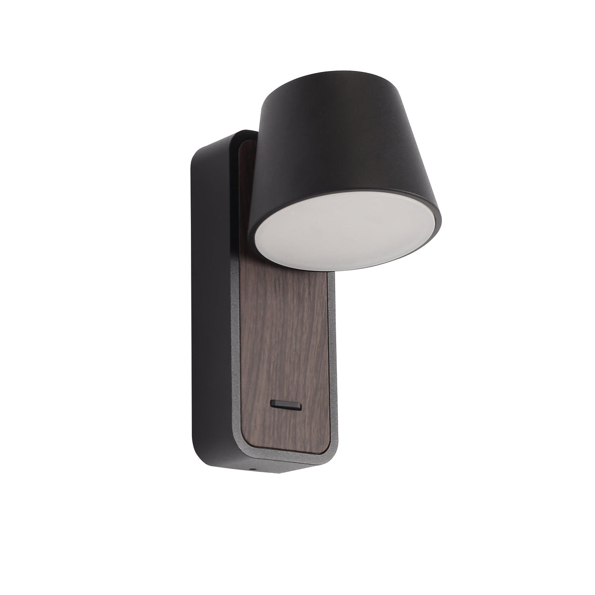 Torino Vägglampa Svart/Trälook