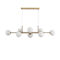Seti Langbordslampe Børstet Messing/Opal