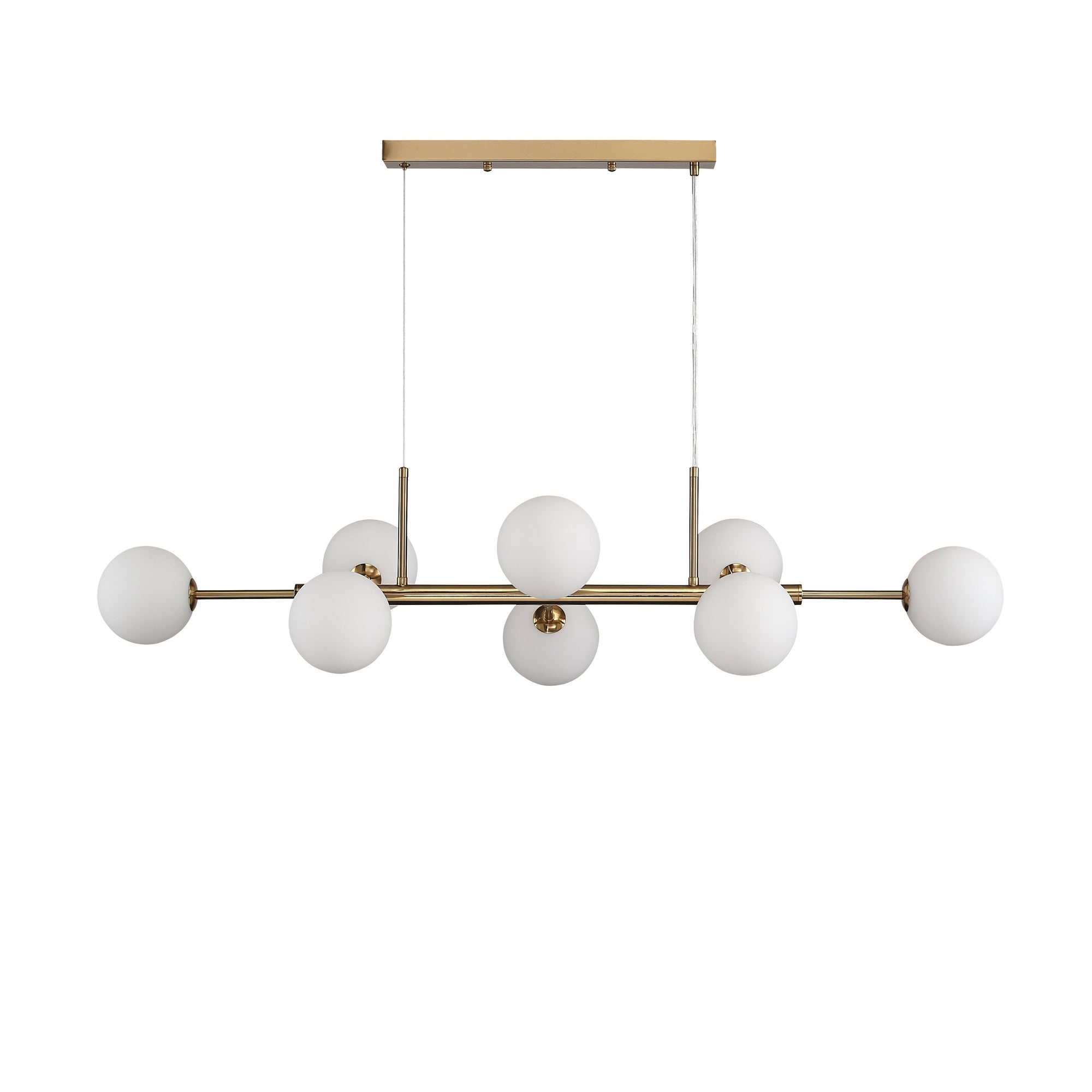 Seti Langbordslampe Børstet Messing/Opal
