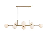 Seti Langbordslampe Børstet Messing/Opal