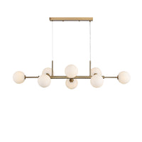 Seti Langbordslampe Børstet Messing/Opal