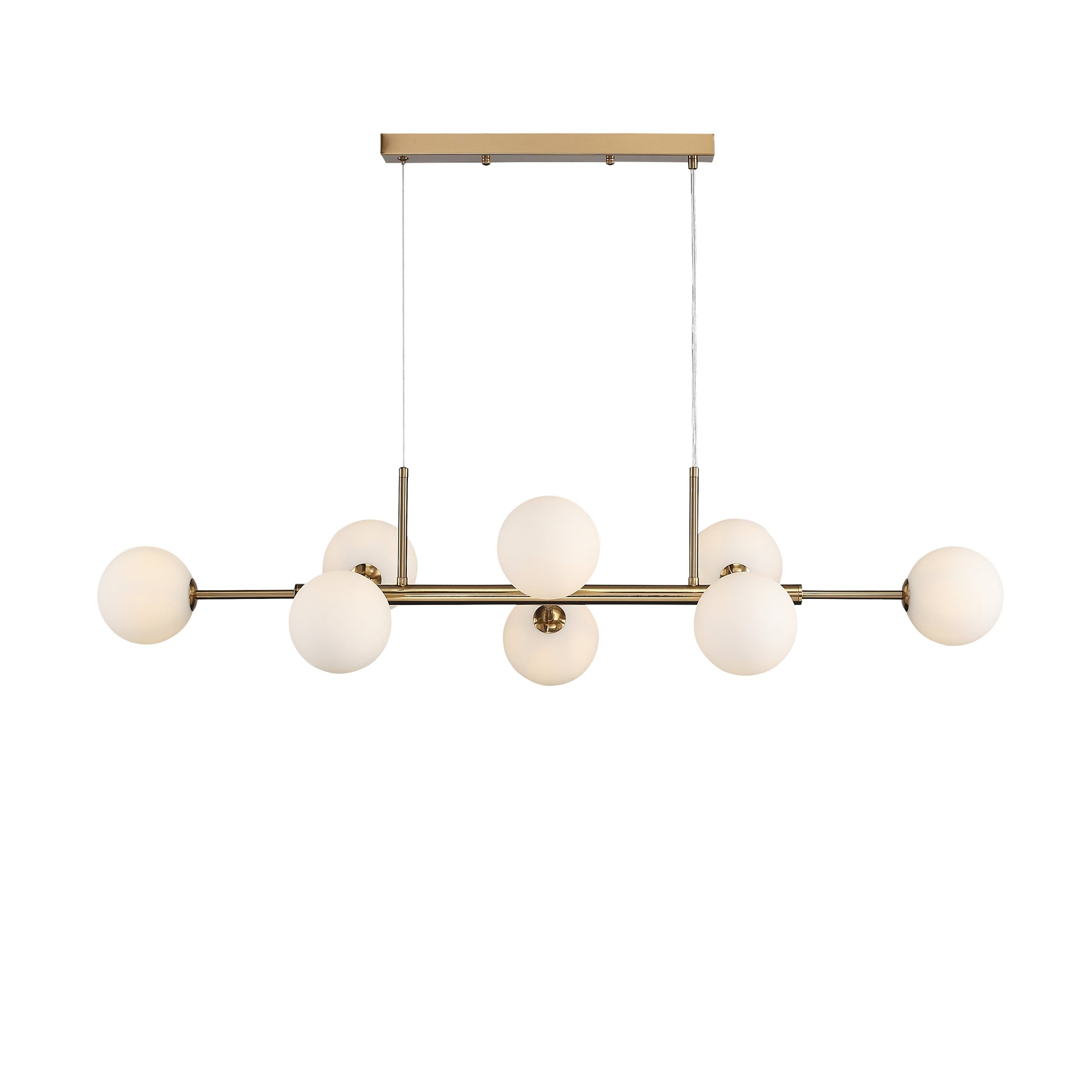 Seti Langbordslampe Børstet Messing/Opal