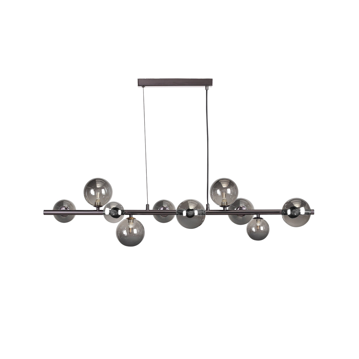 Valencia Langbordslampe Svart Titanium/Smoke