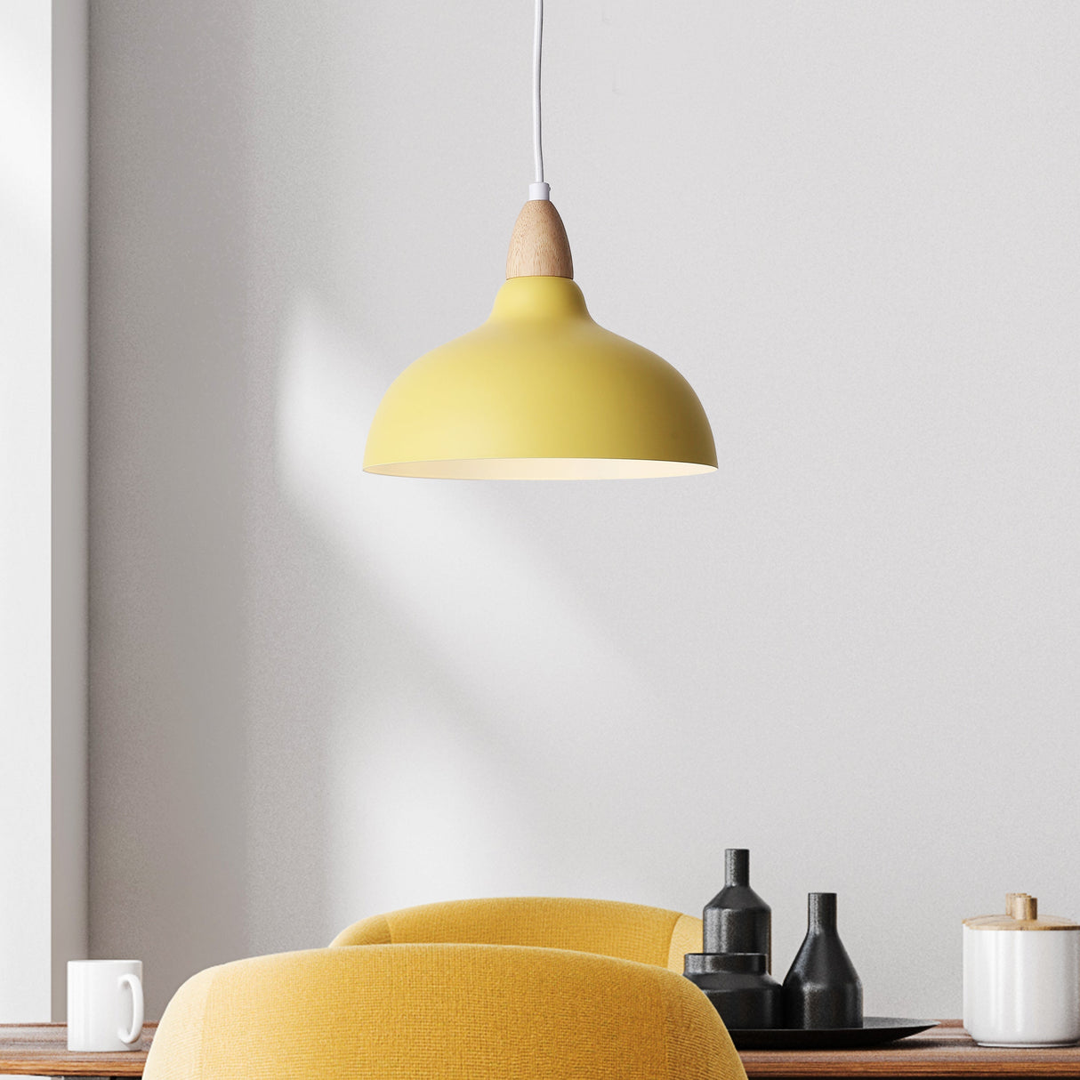 Oak Pendel Ø24 Lemon Gul