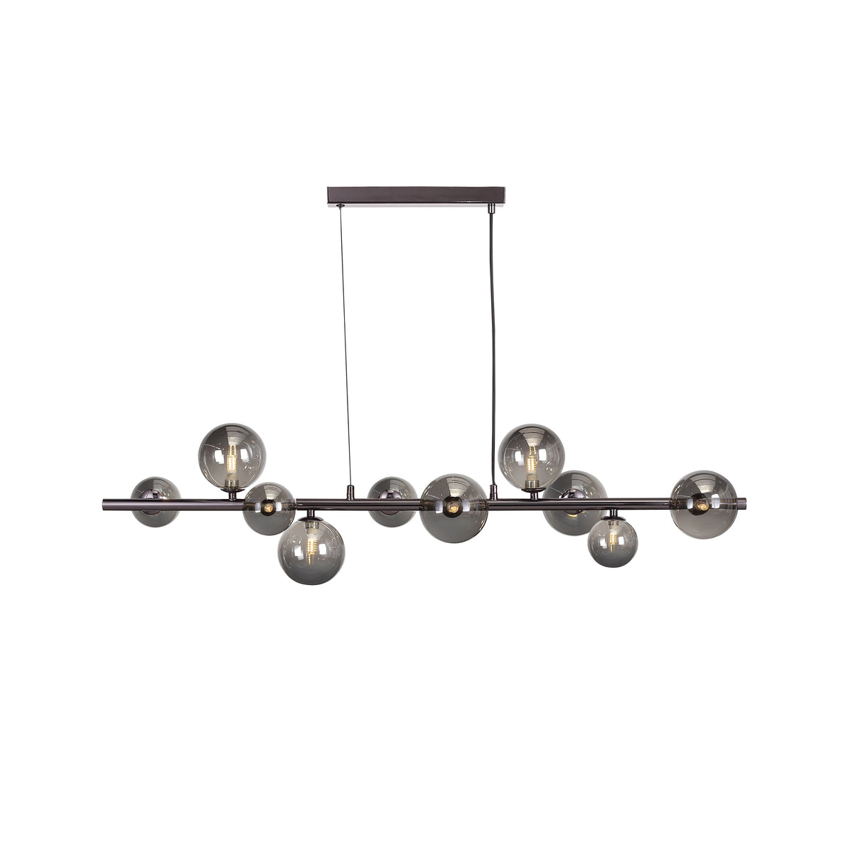 Valencia Langbordslampe Svart Titanium/Smoke