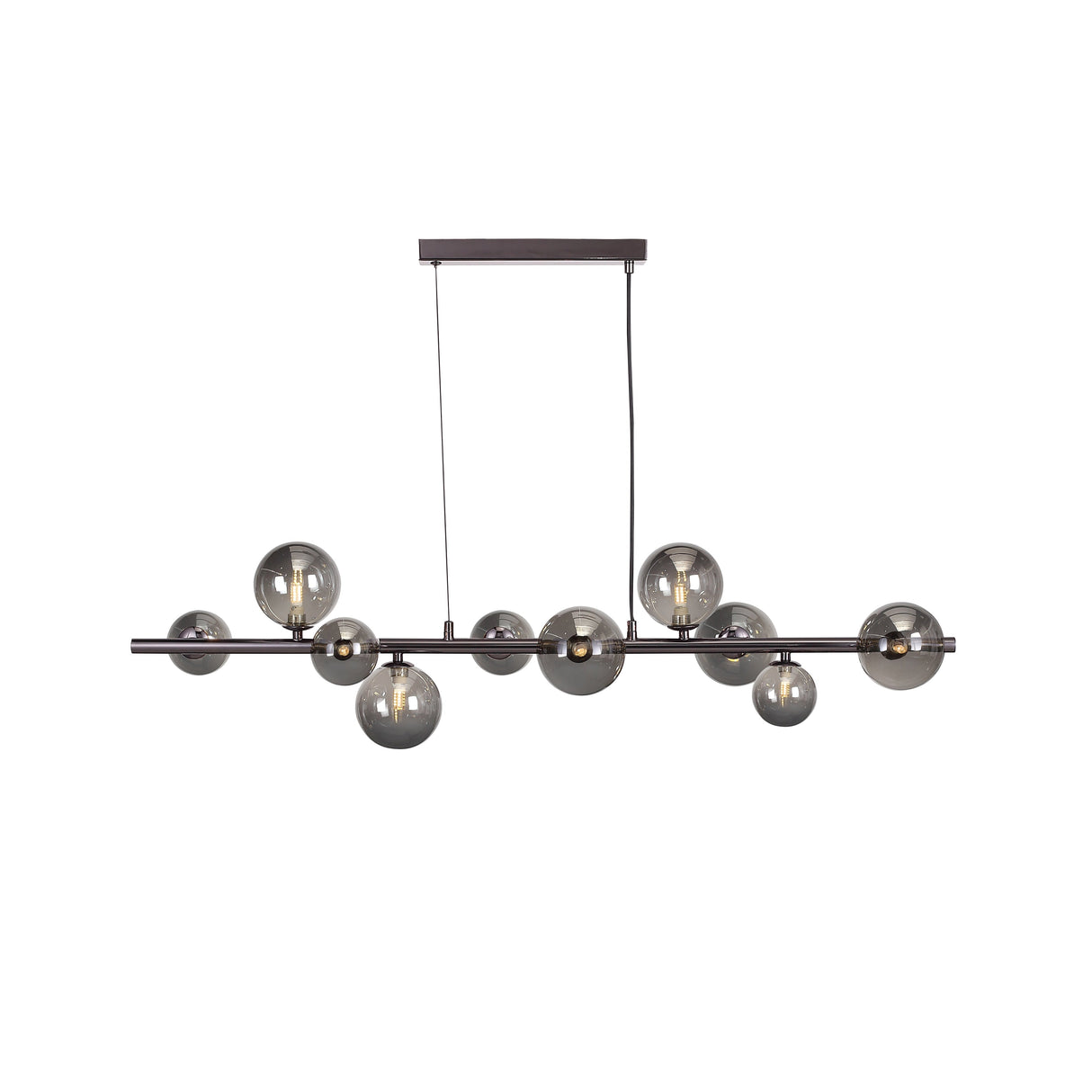 Valencia Langbordslampe Svart Titanium/Smoke