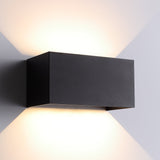 Wide IP54 12W Utendørs Vegglampe Svart