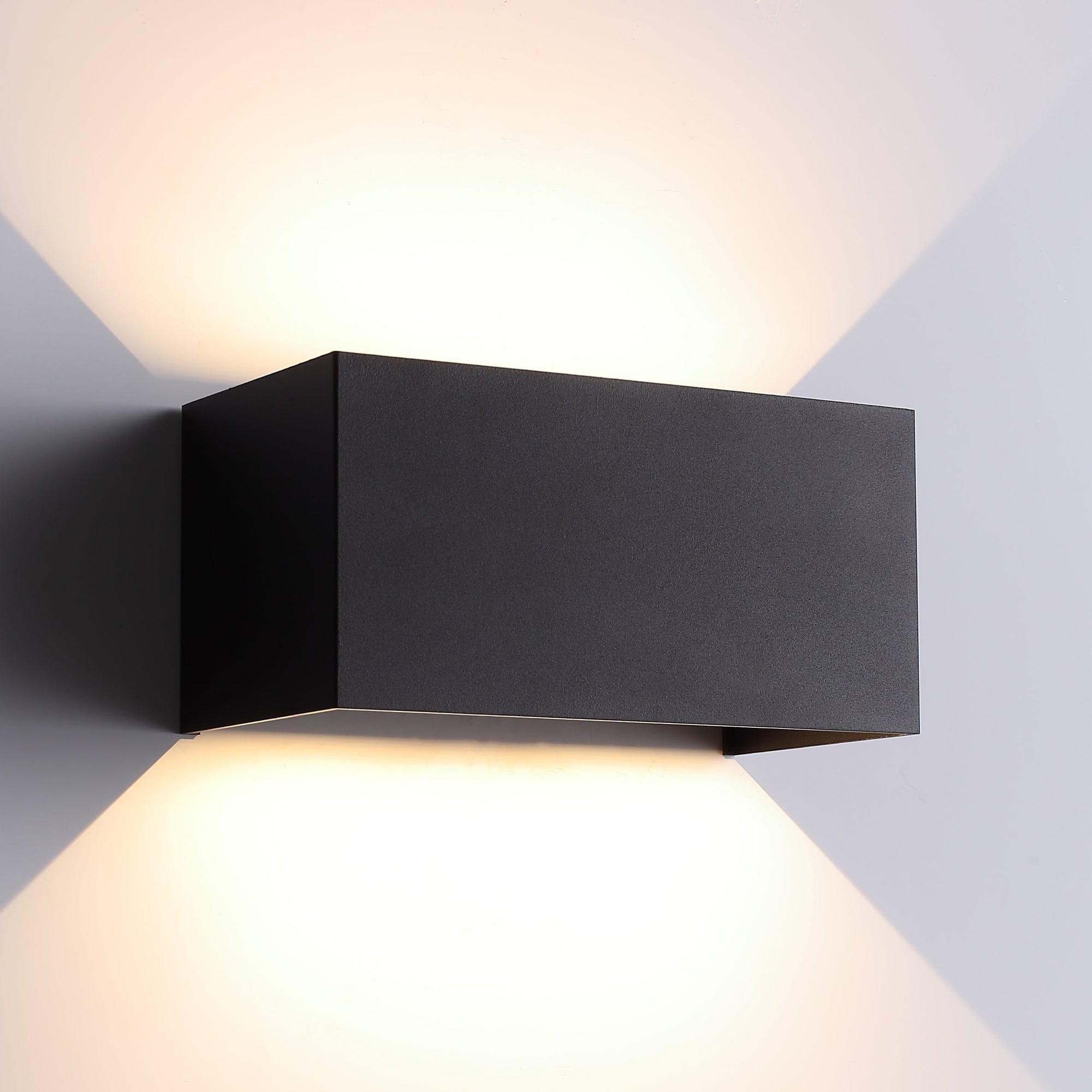 Wide IP54 12W Utendørs Vegglampe Svart