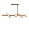 Valencia Langbordslampe - Messing/Amber