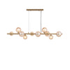 Valencia Langbordslampe Messing/Amber
