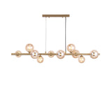Valencia Langbordslampe Messing/Amber