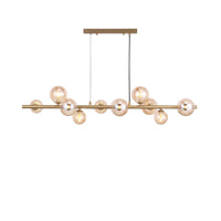 Valencia Langbordslampe Messing/Amber