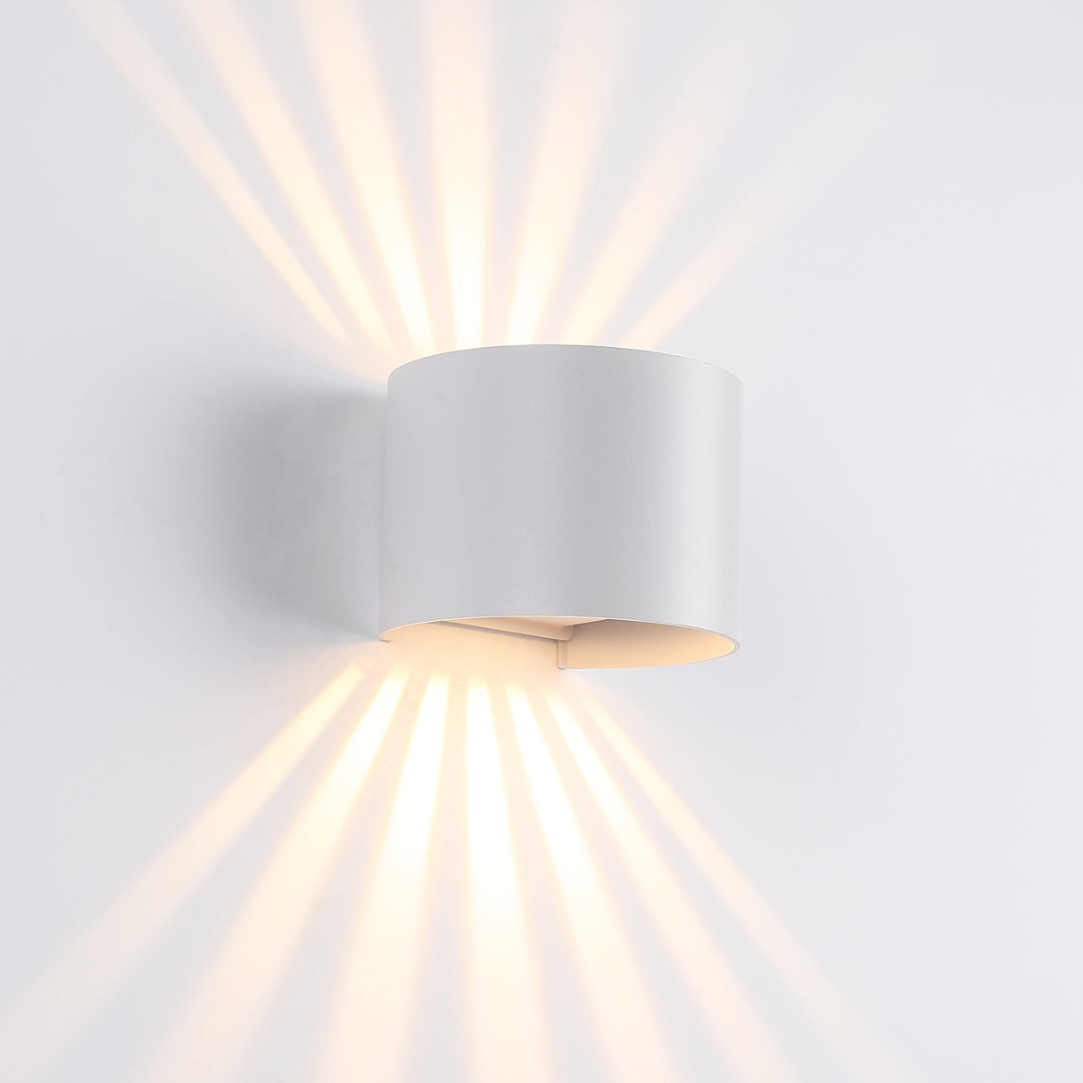 Sunset Round IP65 6W Utendørs Vegglampe Hvit