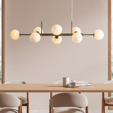 Seti Langbordslampe Børstet Messing/Opal