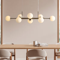 Seti Langbordslampe Børstet Messing/Opal