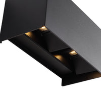 Wide IP54 12W Utendørs Vegglampe Svart