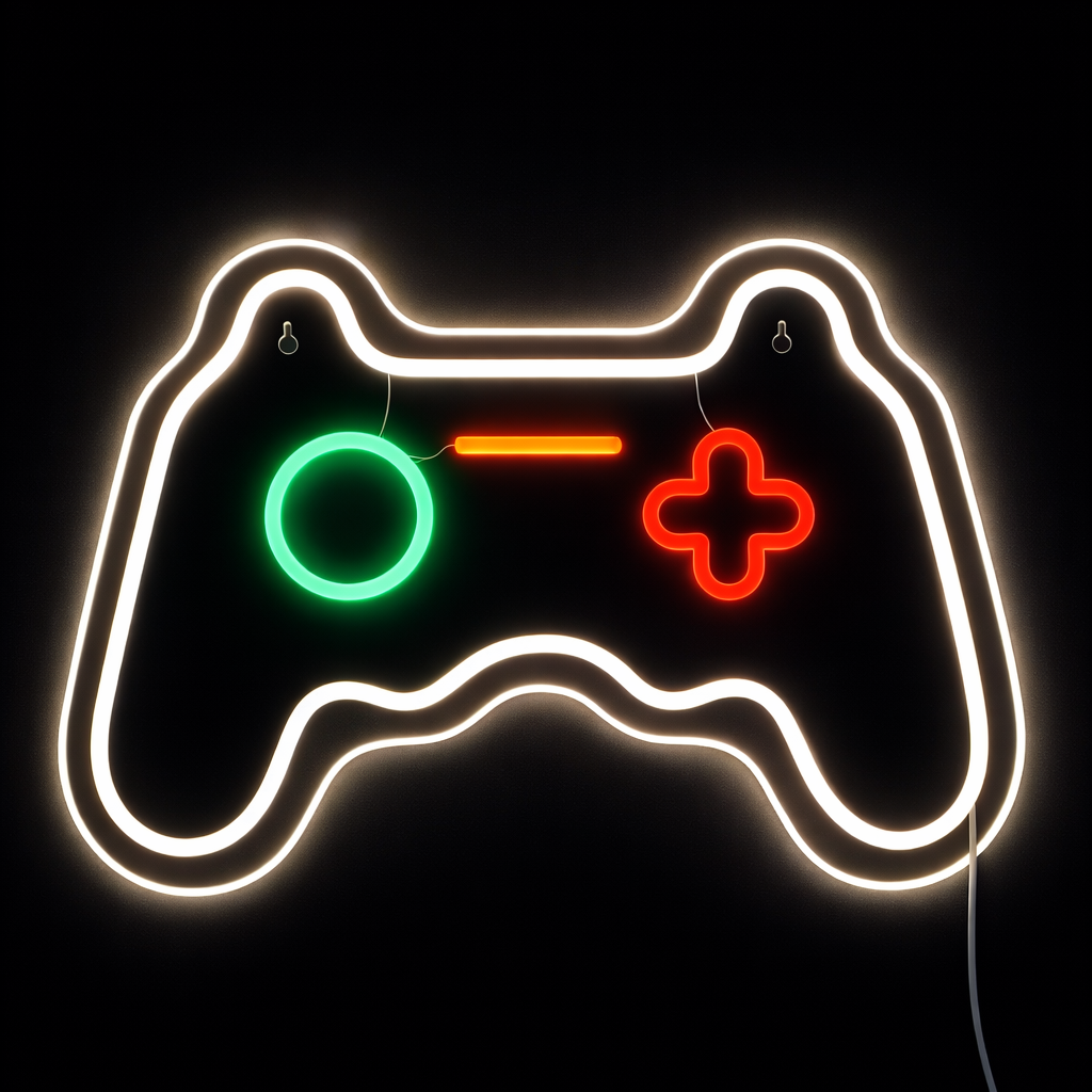 Joystick Neon Vegglampe Hvit