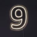 Tall 9 Neonskilt