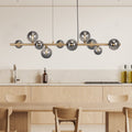 Valencia Langbordslampe Messing/Smoke