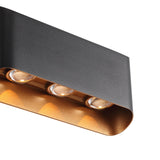 Twilight Gold 6W Vegglampe Svart