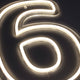 Tall 6 Neonskilt