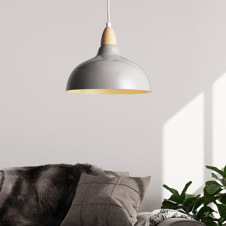 Oak Pendel Ø24 Glossy Grå-Nordic Seasons-OutletLamper.dk