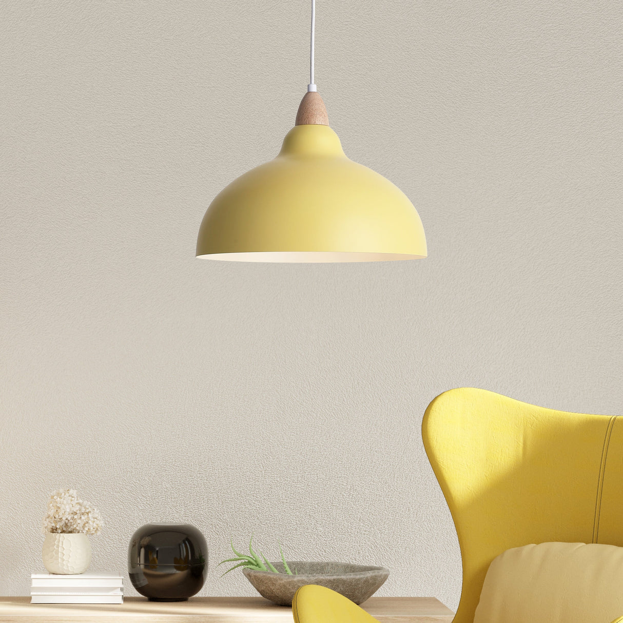 Oak Pendel Ø35 Lemon Gul