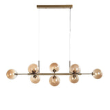 Seti Langbordslampe Børstet Messing/Amber