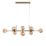 Seti Langbordslampe Børstet Messing/Amber
