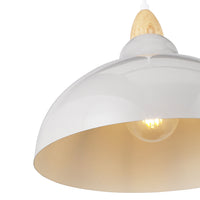 Oak Pendel Ø35 Glossy Grå