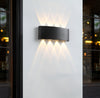 Ortelo 8W 22cm Vägglampa Utomhus Svart-Lampconcept.se