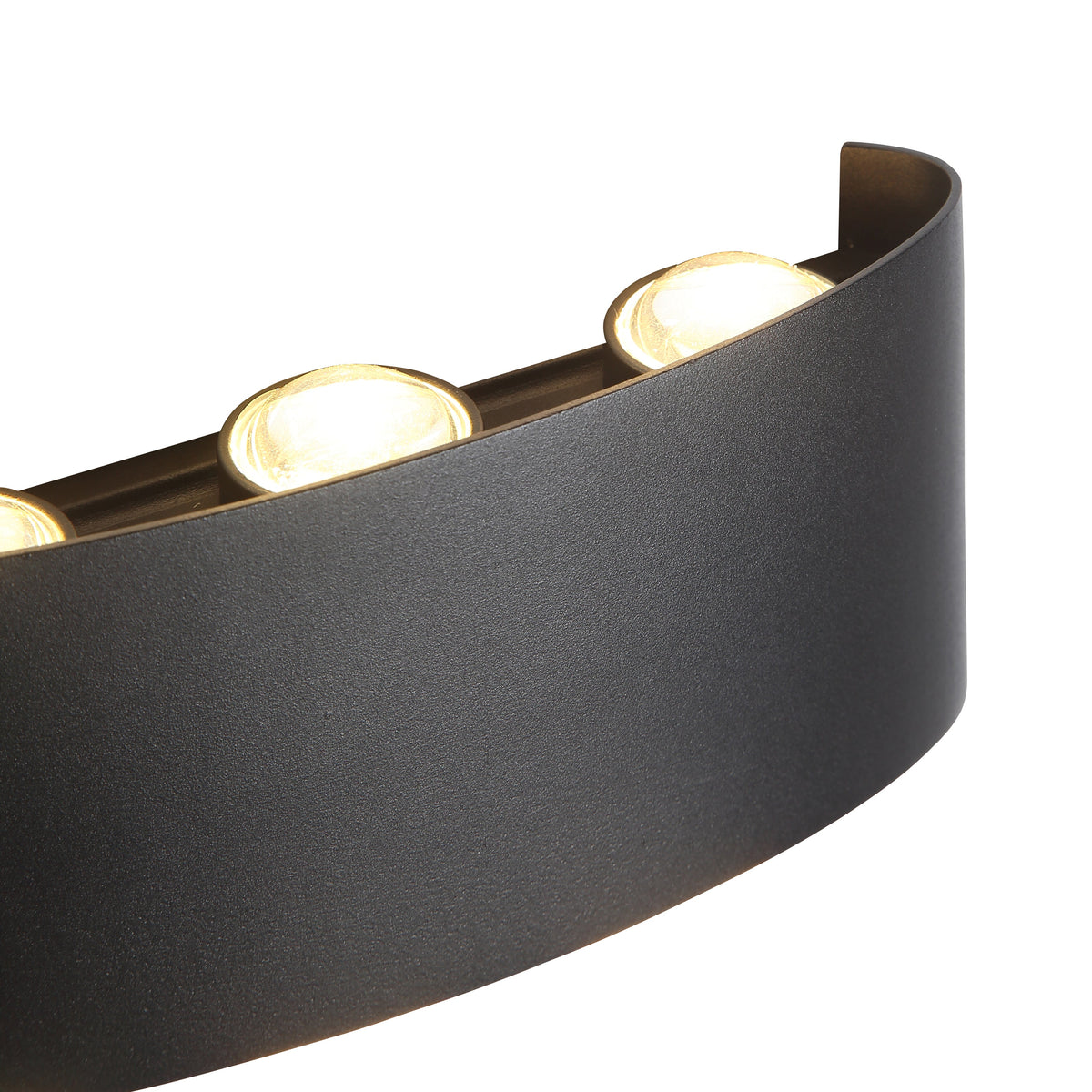 Ortelo 6W 17cm Vägglampa Utomhus Svart-Lampconcept.se