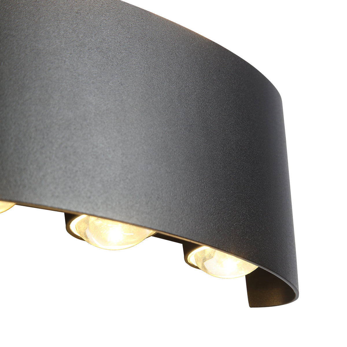 Ortelo 6W 17cm Vägglampa Utomhus Svart-Lampconcept.se