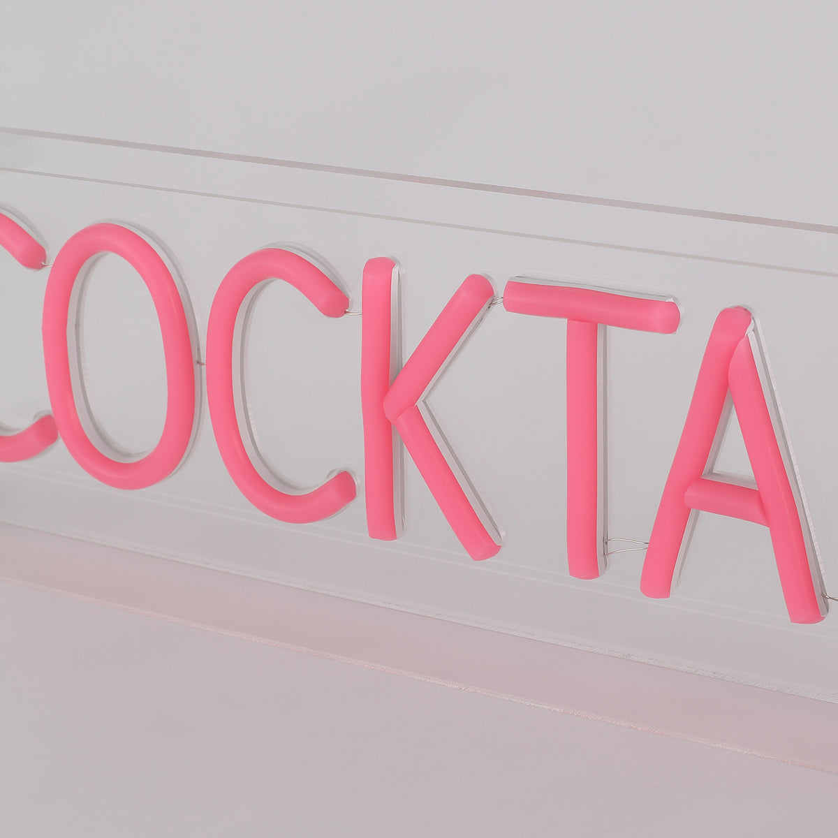 Cocktails LED Neon Box Bordlampe