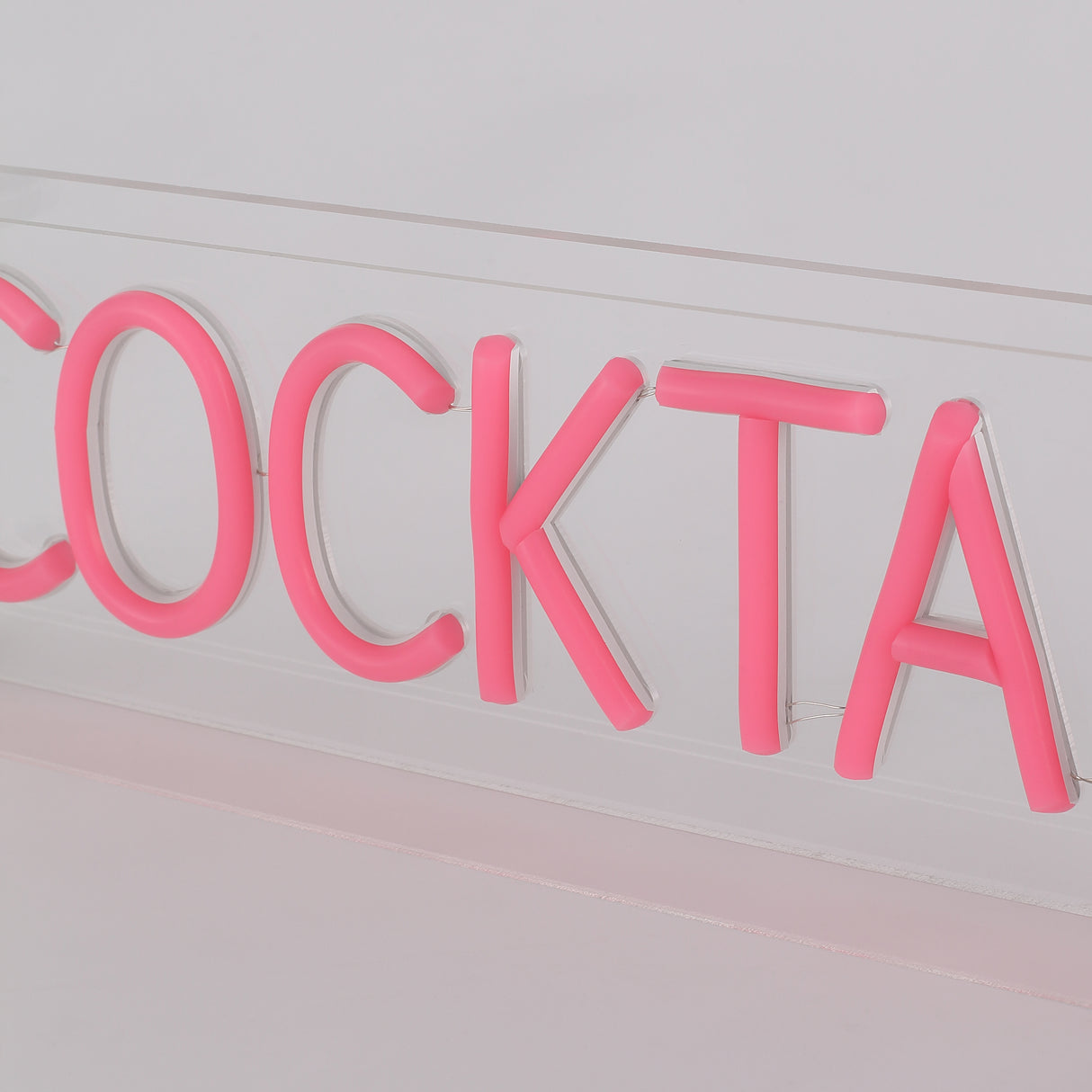 Cocktails LED Neon Box Bordlampe