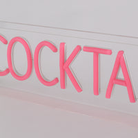Cocktails LED Neon Box Bordlampe