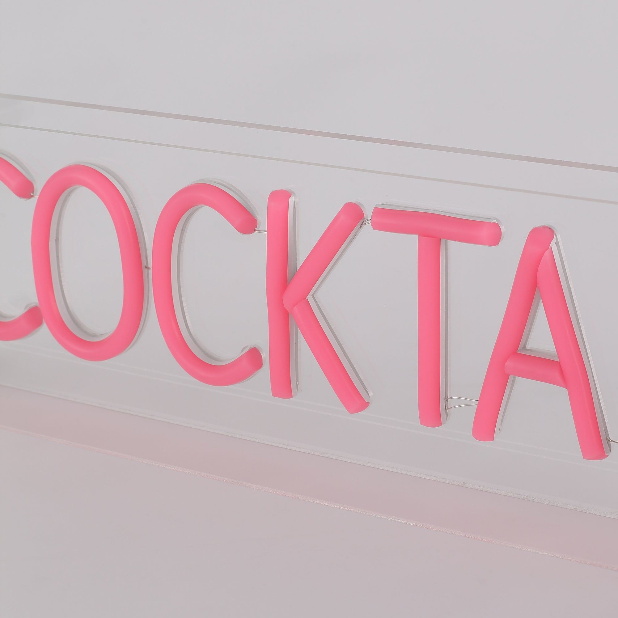 Cocktails LED Neon Box Bordlampe