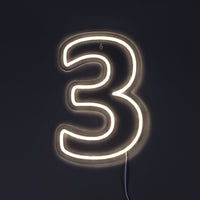Tall 3 Neonskilt