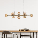 Seti Langbordslampe Børstet Messing/Amber