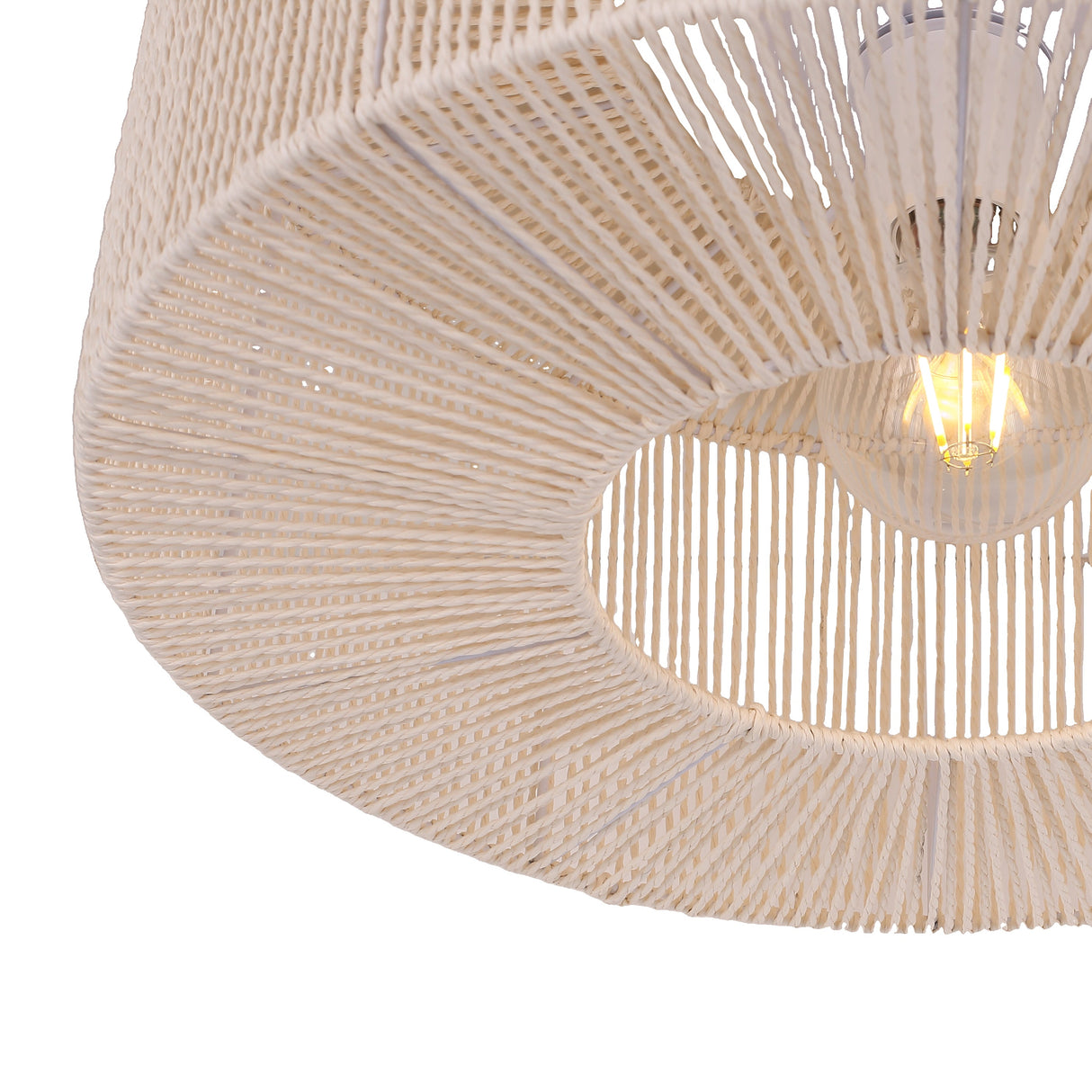 Braided Taklampe Ø46 Raw White