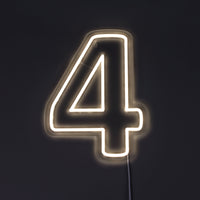 Tall 4 Neonskilt