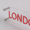 London LED Neon Box Bordlampe