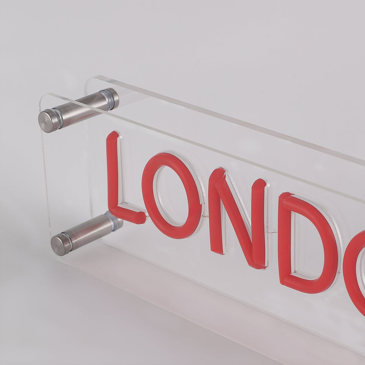 London LED Neon Box Bordlampe