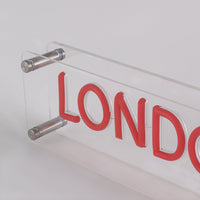 London LED Neon Box Bordlampe